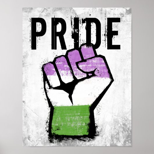 Queer / Genderqueer trotsvuist Poster (Voorkant)