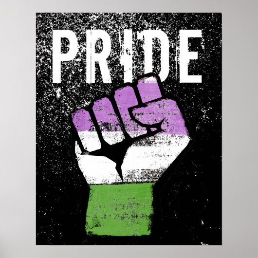 Queer / Genderqueer trotsvuist Poster (Voorkant)