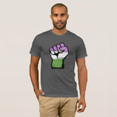 Queer / Genderqueer trotsvuist T-shirt (Voorkant volledig)