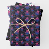 Queer Ghosts, Ghost in Biseksuele Vlag Kleuren Inpakpapier Vel (In situ)