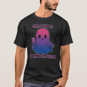 Queer Ghosts, Ghost in Biseksuele Vlag Kleuren T-shirt (Voorkant)