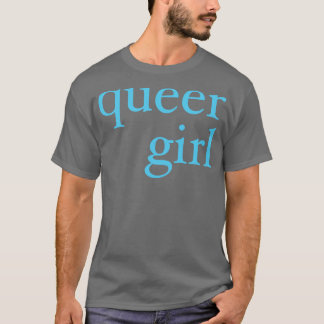 queer girl in blue t-shirt