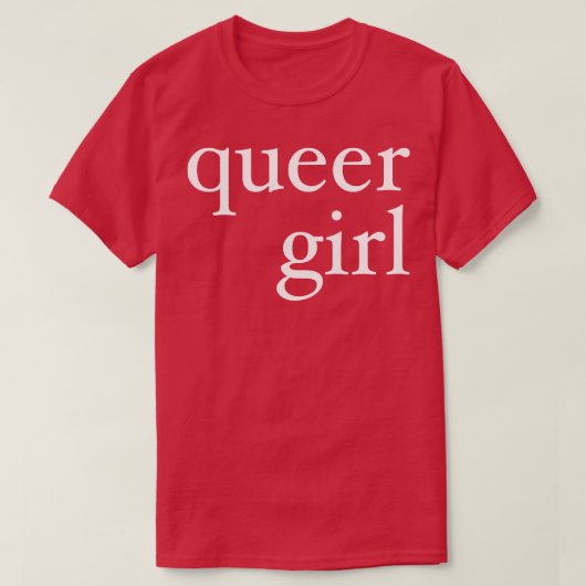queer girl white t-shirt (Design voorkant)
