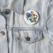 Queer Heart Tattoo Ronde Button 5,7 Cm (In situ)