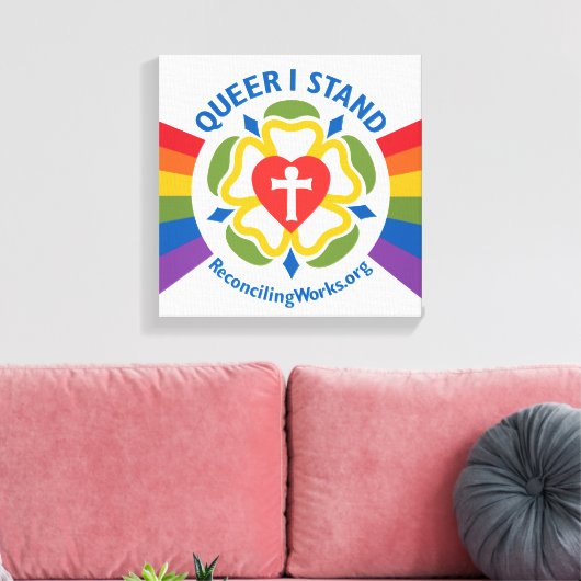 "Queer I Stand" canvas print (Insitu (Woonkamer))
