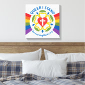 "Queer I Stand" canvas print (Insitu (Slaapkamer))