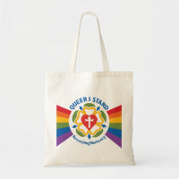 "Queer I Stand" canvas tas