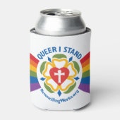 "Queer I Stand" coozie (Blikje Voorkant)