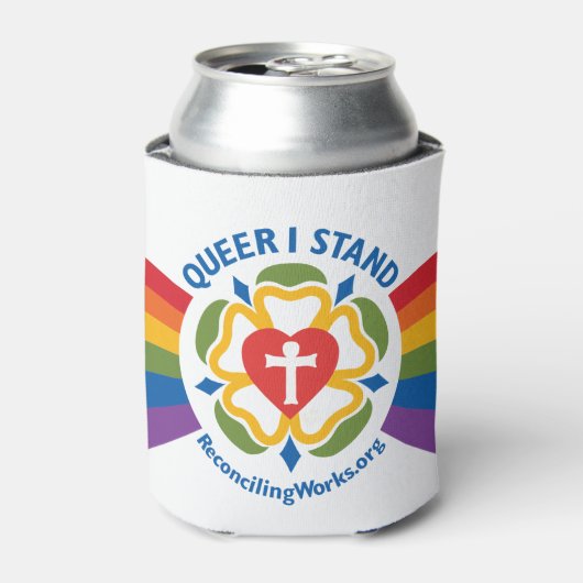 "Queer I Stand" coozie (Blikje Voorkant)