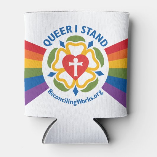 "Queer I Stand" coozie (Voorkant)