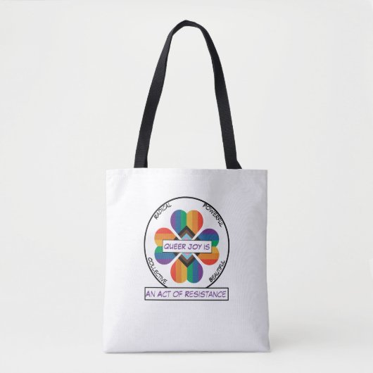 Queer Joy staat voor Resistance Tote Bag (Voorkant)
