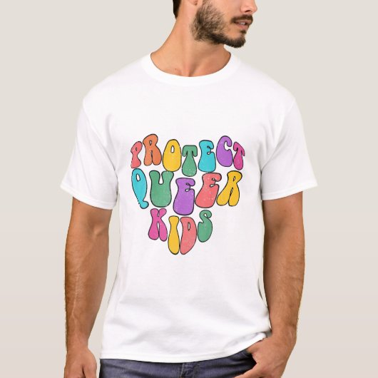 Queer Kinder Schattigee LGBTQ Ondersteuning T-shirt (Voorkant)