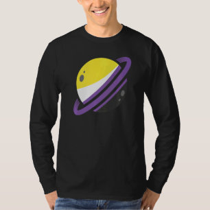 Queer LGBT Derde Geslacht Niet-binaire Vlag Saturn T-shirt