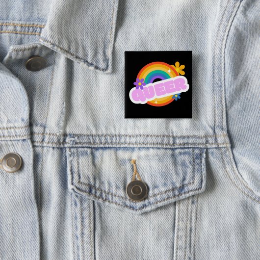 Queer. LGBT+Pride. Button (In situ)