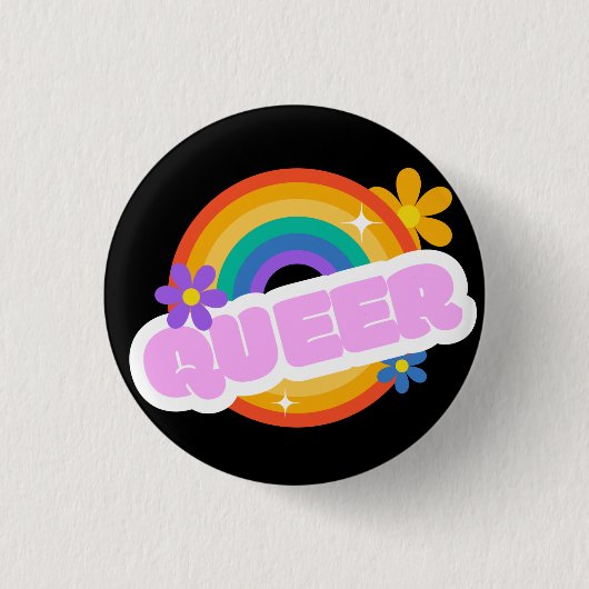 Queer. LGBT+Pride. Button (Voorkant)