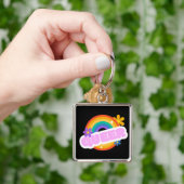 Queer. LGBT+Pride-kaart Sleutelhanger (Hand)