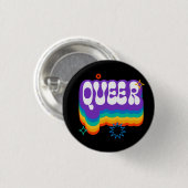 Queer. LGBT+Pride. Regenboog. Button (Voorkant /achterkant)