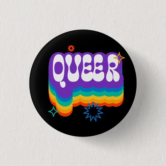 Queer. LGBT+Pride. Regenboog. Button (Voorkant)