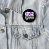 Queer. LGBT+Pride. Regenboog. Ronde Button 5,7 Cm (In situ)