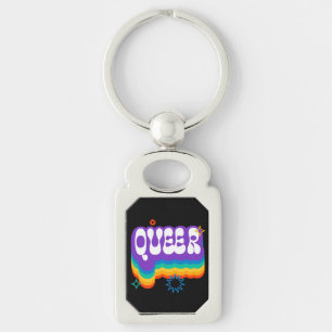 Queer. LGBT+Pride. Regenboog. Sleutelhanger