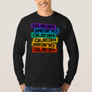Queer LHBTQ Gay Lesbisch Pride Vlag Rainbow Queer  T-shirt