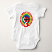 QUEER Liberation Through Socialism! LGBTQ+-rechten Romper (Achterkant)