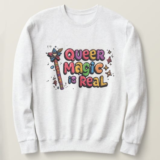 "Queer Magic is echt" Trui (Design voorkant)