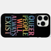 Queer mensen zullen altijd bestaan Ally LGBTQIA Pr Case-Mate iPhone Case (Achterkant (horizontaal))
