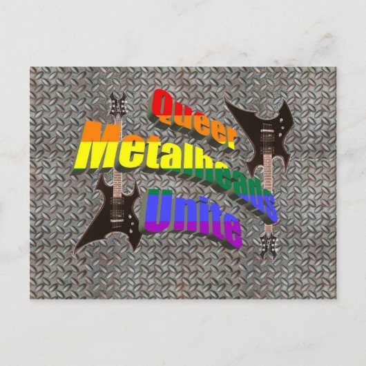 Queer metalen briefkaart (Voorkant)