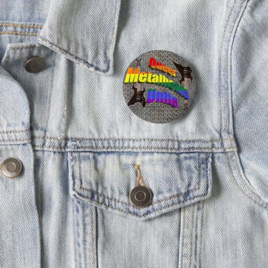 Queer metalen ronde button 5,7 cm (In situ)
