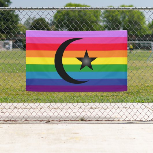 Queer moslimvlag spandoek (Insitu)