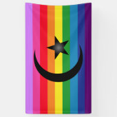 Queer moslimvlag spandoek (Verticaal)