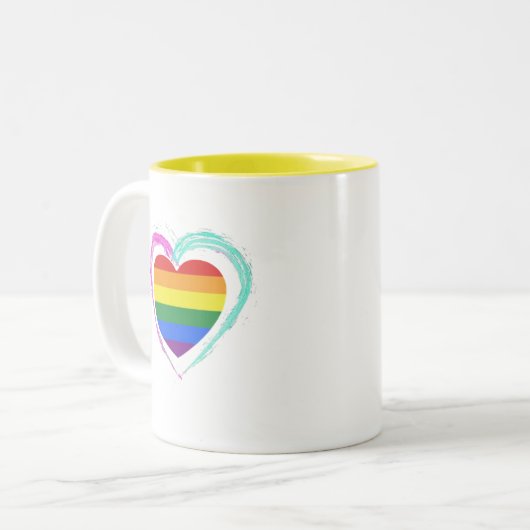 Queer Mutant! Tweekleurige Koffiemok (Voorkant links)