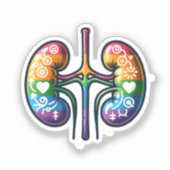 Queer nieren sticker (Voorkant)