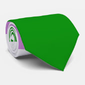 Queer Paarse Wit Groen Gestreept LGBT Stropdas (Opgerold)