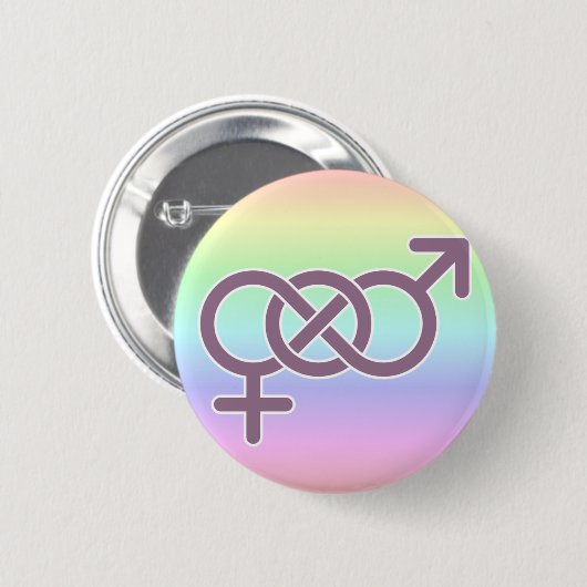 Queer Poly Ronde Button 5,7 Cm (Voorkant /achterkant)