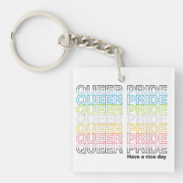 Queer Pride Acryl Sleutelhanger