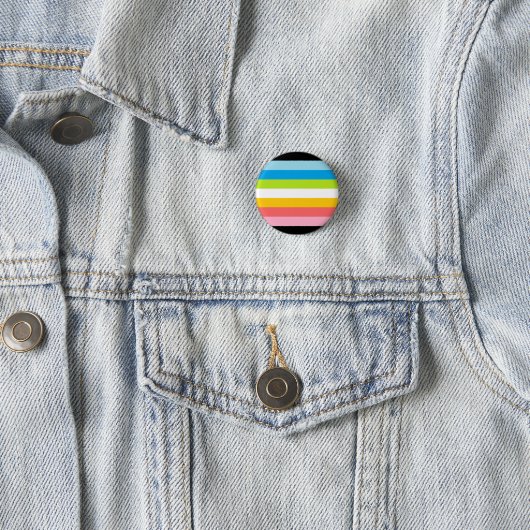Queer Pride Flag Badge Ronde Button 3,2 Cm (In situ)