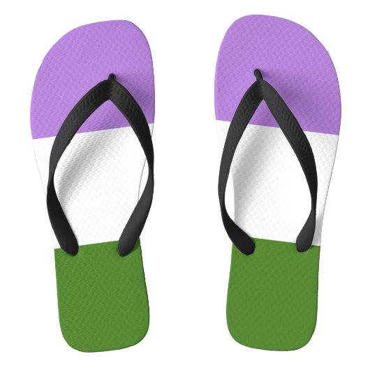 Queer Pride Flag Teenslippers (Voetbed)