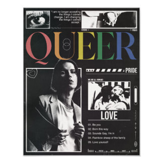 Queer Pride LGBTQ+ Modern Brutalistisch Foto Afdruk