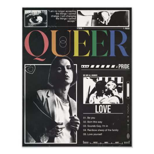 Queer Pride LGBTQ+ Modern Brutalistisch Foto Afdruk (Voorkant)