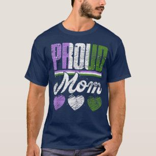Queer Pride Month Genderqueer Flag LGBTQ Proud Mam T-shirt