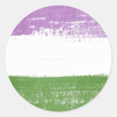 Queer Pride Paint Ronde Sticker (Voorkant)