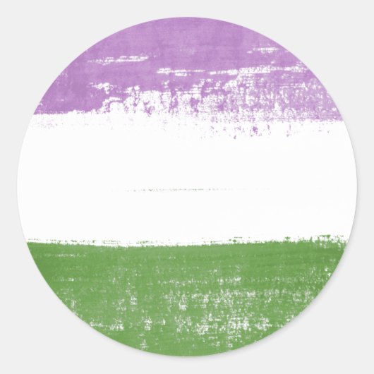 Queer Pride Paint Ronde Sticker (Voorkant)