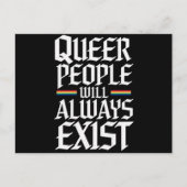 Queer Pride Pride Queer Mensen Zullen Altijd Besta Briefkaart (Voorkant)