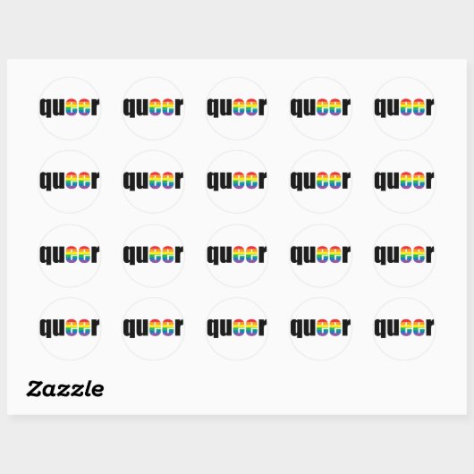 Queer Pride Ronde Sticker (Vel)