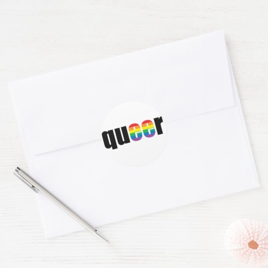 Queer Pride Ronde Sticker (Envelop)