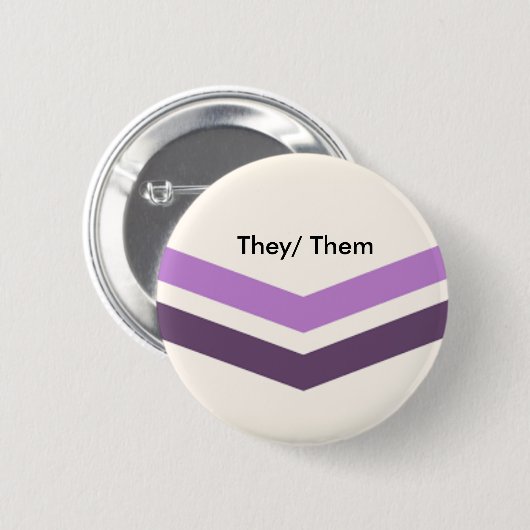 Queer Pronouns Button Ze/Them (Voorkant /achterkant)