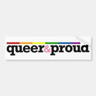 "Queer & Proud"-Bumpersticker Bumpersticker