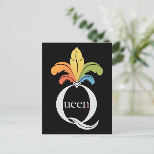Queer Queen Briefkaart (Staand voorkant)